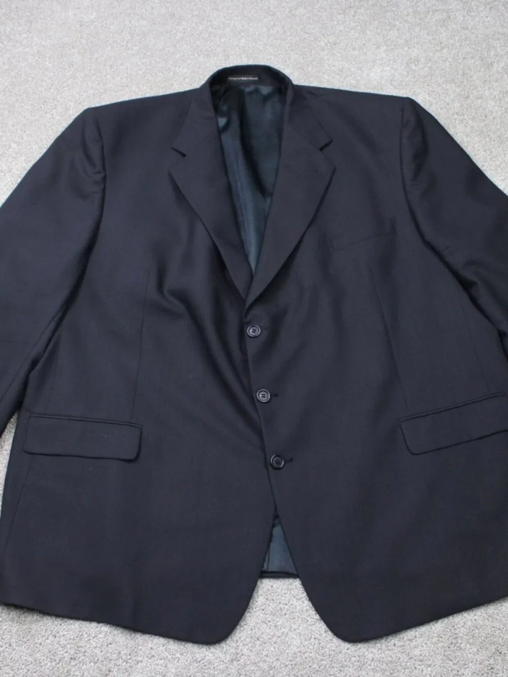Joseph & Feiss Blazer Mens 56 Long Black 100% Pure Virgin Wool International